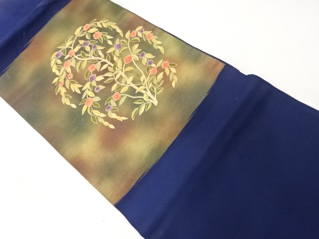 リサイクル　枝花模様織出し名古屋帯